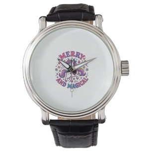 Reloj De Pulsera Unicornio Alegre y Mágico