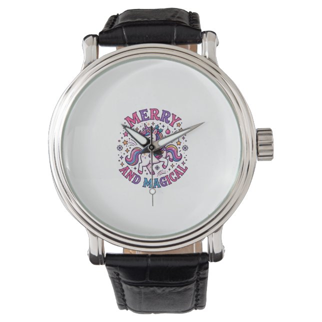 Reloj De Pulsera Unicornio Alegre y Mágico (Anverso)