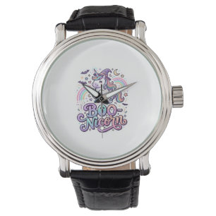 Reloj De Pulsera Unicornio Boo-nicornio Vector Premium de Diseño Ve