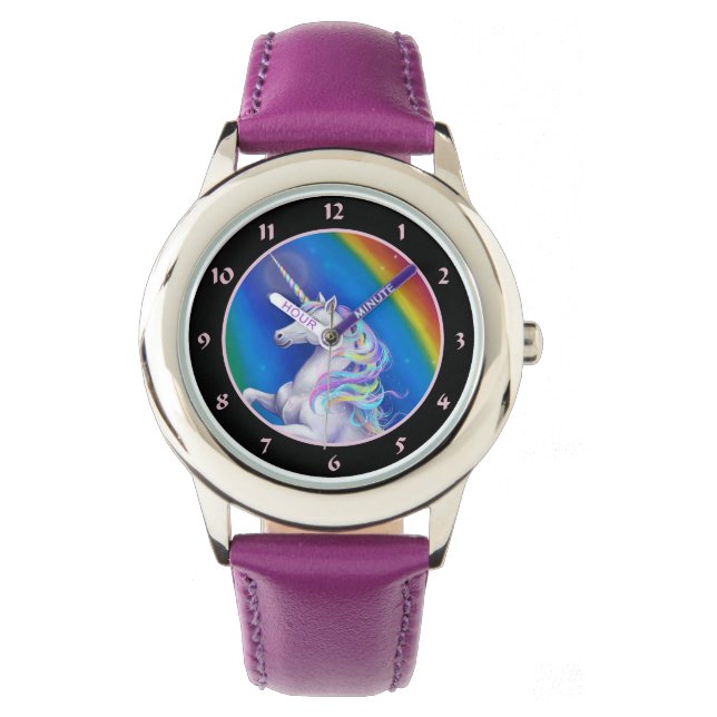 Reloj De Pulsera Unicornio con Arcoíris (Anverso)