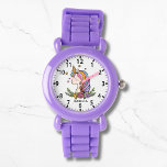 Reloj De Pulsera Unicornio Cute Whimsical Girly Pink Floral Chica<br><div class="desc">El unicornio unicornio unicornio con estrellas,  corazones y flores es exclusivo de Unicorn Cute Cute Whimsical Girly Pink Floral Personalizada Name Watch. Personalizado con tu nombre. Perfectos regalos para chicas de cumpleaños,  Navidades,  vacaciones y más. Diseñado por ©Evco Studio www.zazzle.com/store/evcostudio</div>