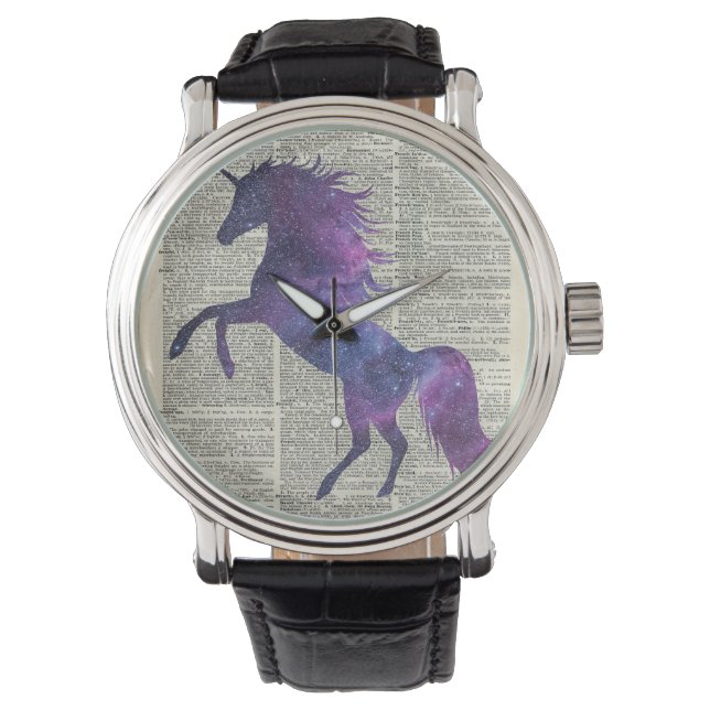 Reloj De Pulsera Unicornio en el espacio (Anverso)