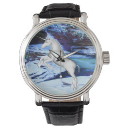 Reloj De Pulsera Unicornio en la Nieve