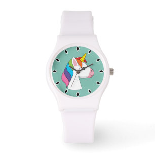 Reloj De Pulsera Unicornio mágico lindo con el pelo colorido