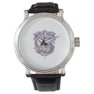 Reloj De Pulsera Unicornio Místico Luna Unicornio Colorido