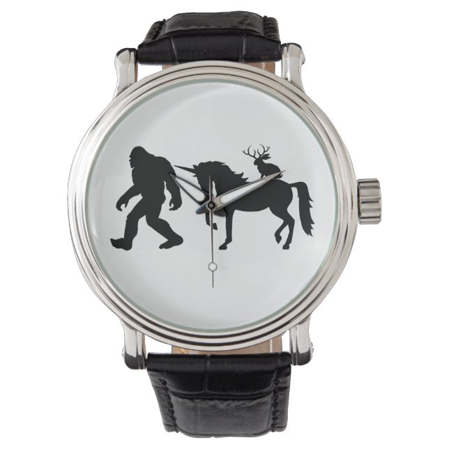 Reloj De Pulsera Unicornio, Pie Grande, Jackalope (Anverso)