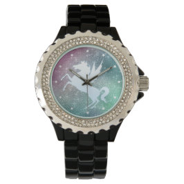 Reloj De Pulsera Unicornio plateado en espuma