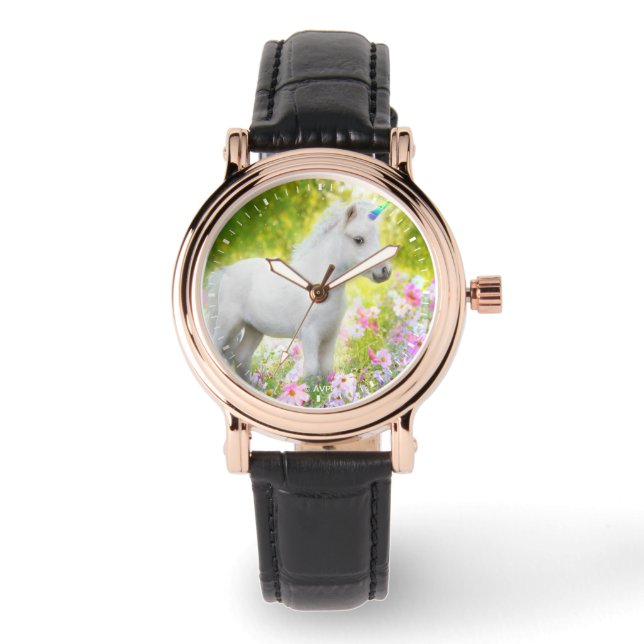 Reloj De Pulsera Unicornio Poni Blanco (Anverso)