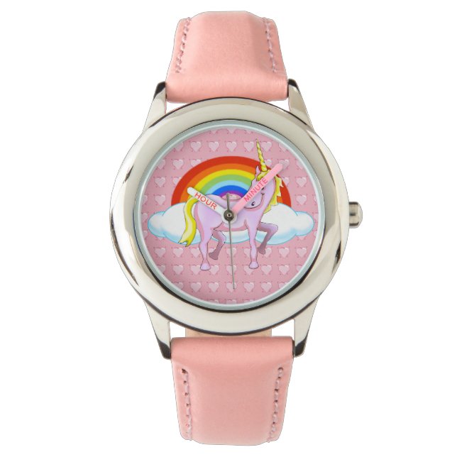 Reloj De Pulsera Unicornio y Hearts Writs Watch (Anverso)