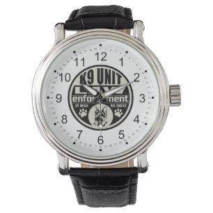 Reloj De Pulsera Unidad K9 En Perros En Los Que Confiamos (Negro)