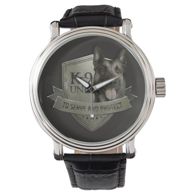 Reloj De Pulsera Unidad K9 - Malinois - pastor belga (Anverso)