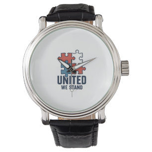 Reloj De Pulsera Unidos Estamos Parados Pieza Rompecabezas Diseño C