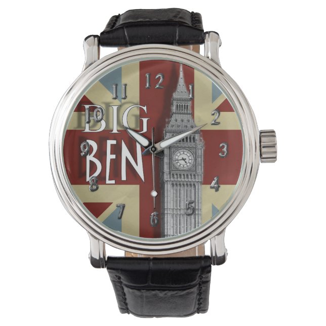 Reloj De Pulsera Union Jack London Big Ben (Anverso)