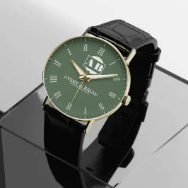 Reloj De Pulsera Unique Engagement Gift Custom Monogram Modern