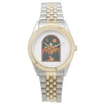 Reloj de pulsera unisex de paisaje celestial de do