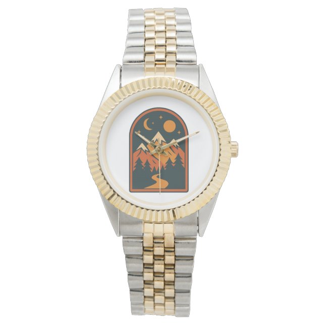 Reloj de pulsera unisex de paisaje celestial de do (Anverso)