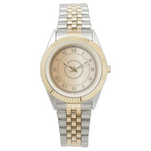 Reloj De Pulsera Unisex moderno de dos tonos