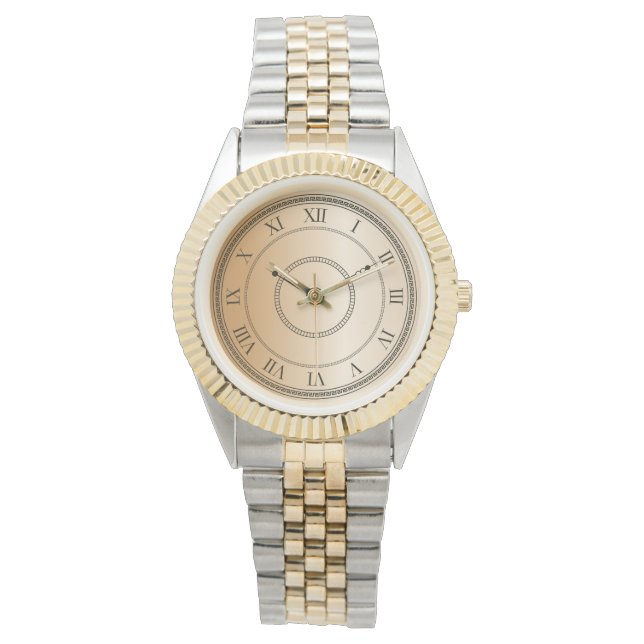 Reloj De Pulsera Unisex moderno de dos tonos (Anverso)