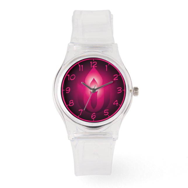 Reloj De Pulsera Universalismo rosa unitario cálido (Anverso)