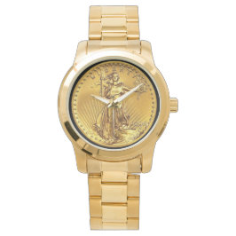 Reloj De Pulsera US High-Relie St.Gauden $20 Gold Coin Replica