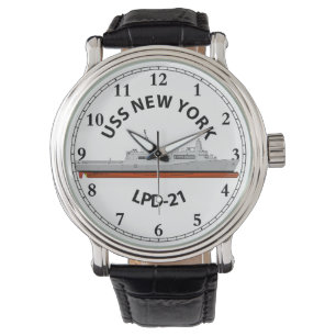 RELOJ DE PULSERA USS NEW YORK, LPD-21, SAN ANTONIO WATCH