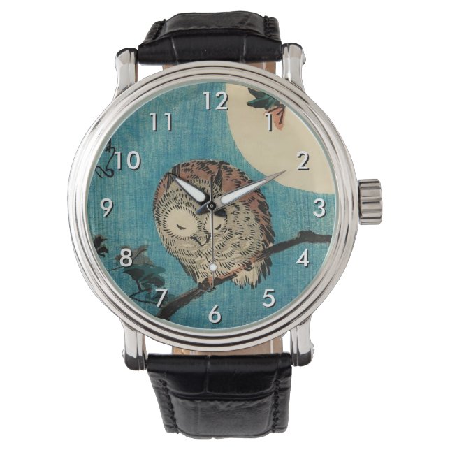 Reloj De Pulsera Utagawa Hiroshige - Lechuza bocina en rama de arce (Anverso)