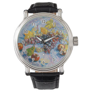 Reloj De Pulsera Uvas, leones, peras y manzanas, Van Gogh