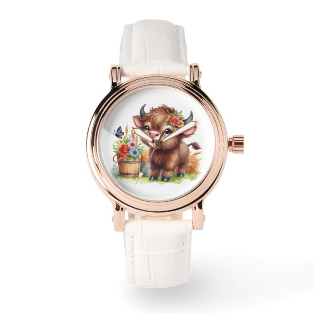Reloj De Pulsera Vaca adorable (Anverso)