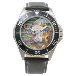 Reloj De Pulsera Vaca cibernética de vapor