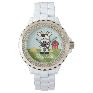 Reloj De Pulsera Vaca de granja personalizada