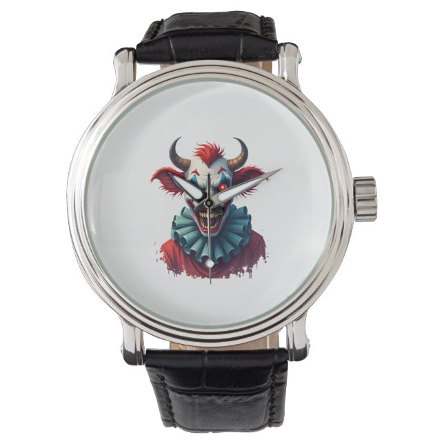Reloj De Pulsera Vaca de Payaso del Terror (Anverso)