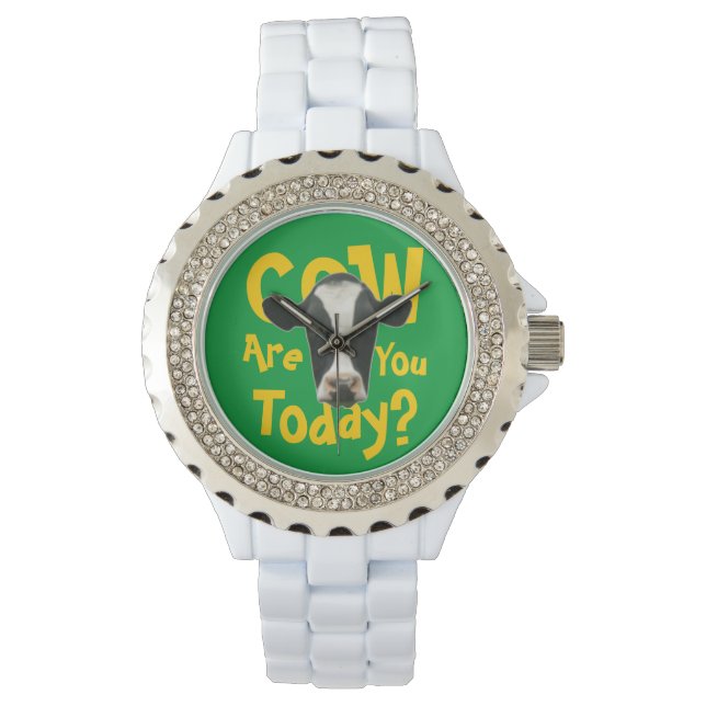 Reloj De Pulsera Vaca Eres Hoy Un Lema Gracioso (Anverso)