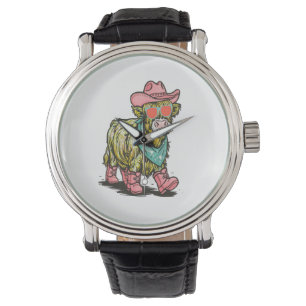 Reloj De Pulsera Vaca Highland Lindo Png, Occidental