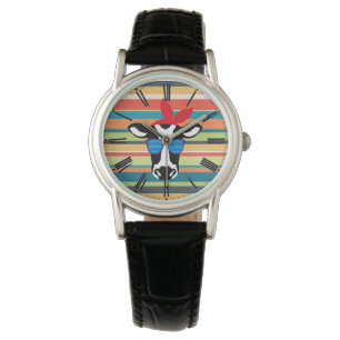 Reloj De Pulsera Vaca hipster en franjas