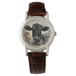 Reloj De Pulsera Vaca negra de primavera