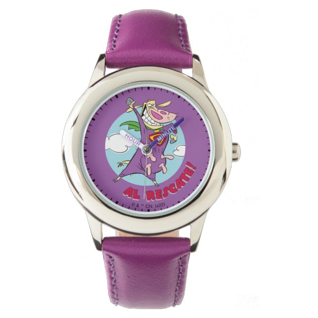 Reloj De Pulsera ¡Vaca y pollo Super Vaca Al Rescate! (Anverso)