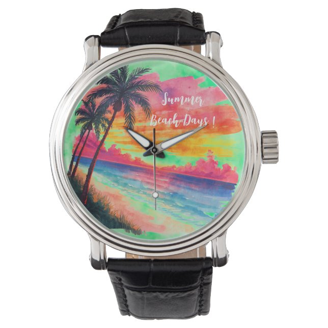 Reloj De Pulsera Vacaciones, Días de Playa de Verano, Fiesta (Anverso)