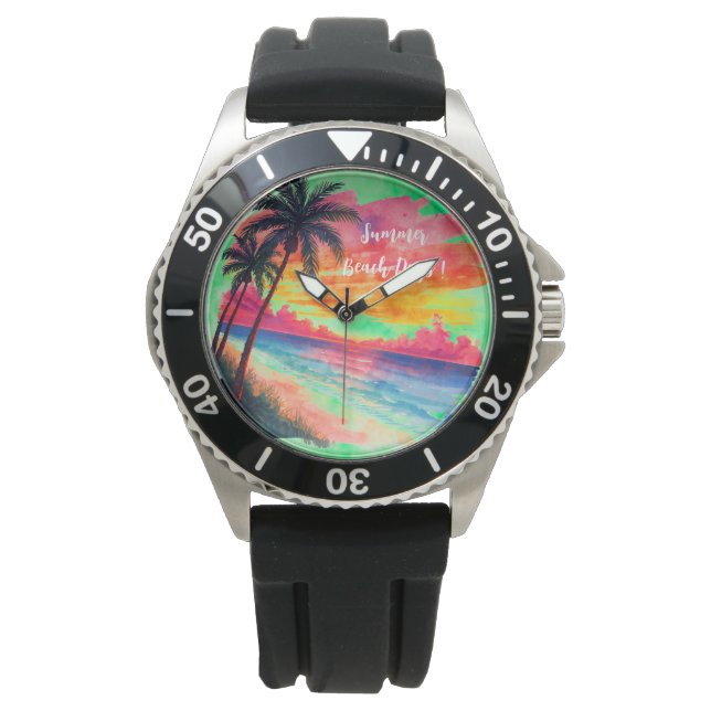 Reloj De Pulsera Vacaciones, Días de Playa de Verano, Fiesta (Anverso)