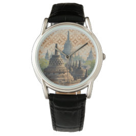 Reloj De Pulsera Vacaciones, templo de Borobudur, Java Indonesia, V