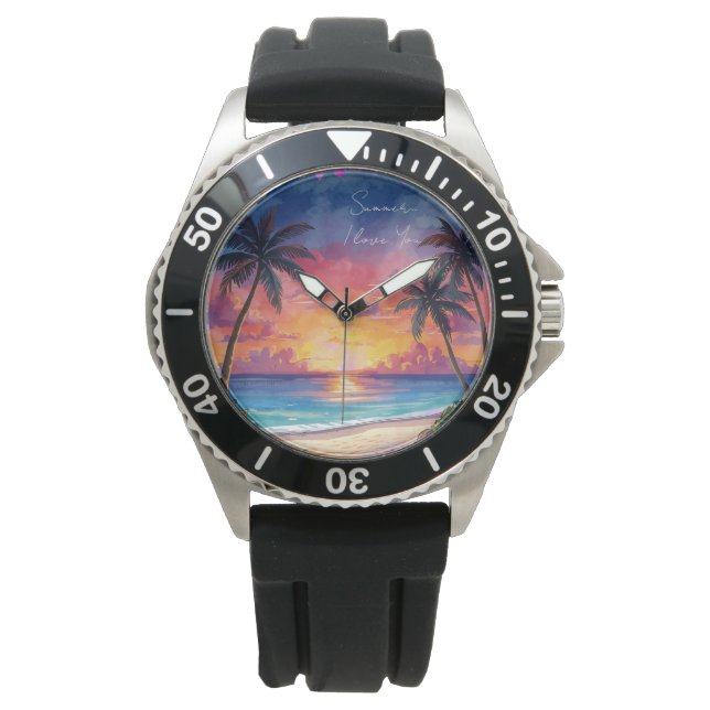 Reloj De Pulsera Vacaciones, Verano Te Amo, Fiesta  (Anverso)