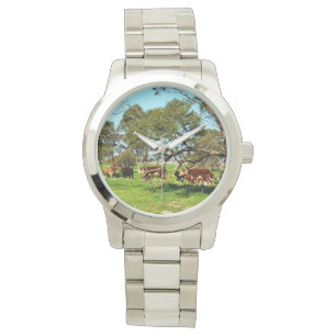 Reloj De Pulsera Vacas De La Cordillera,