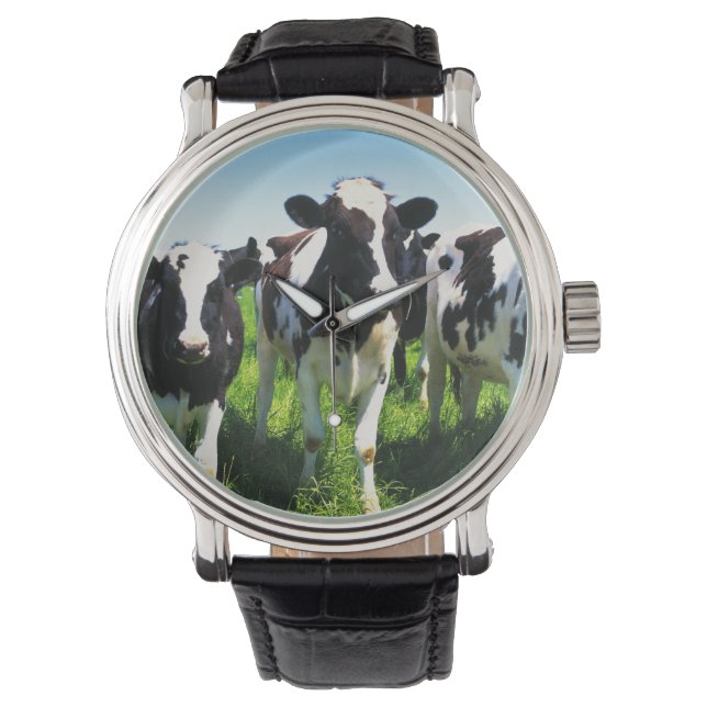Reloj De Pulsera Vacas en el campo, ciudad de Betsukai, Hokkaido (Anverso)
