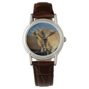 Reloj De Pulsera Vacas Highland Fawn,