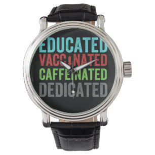 Reloj De Pulsera vacunado educado cafeinado dedicado (1)