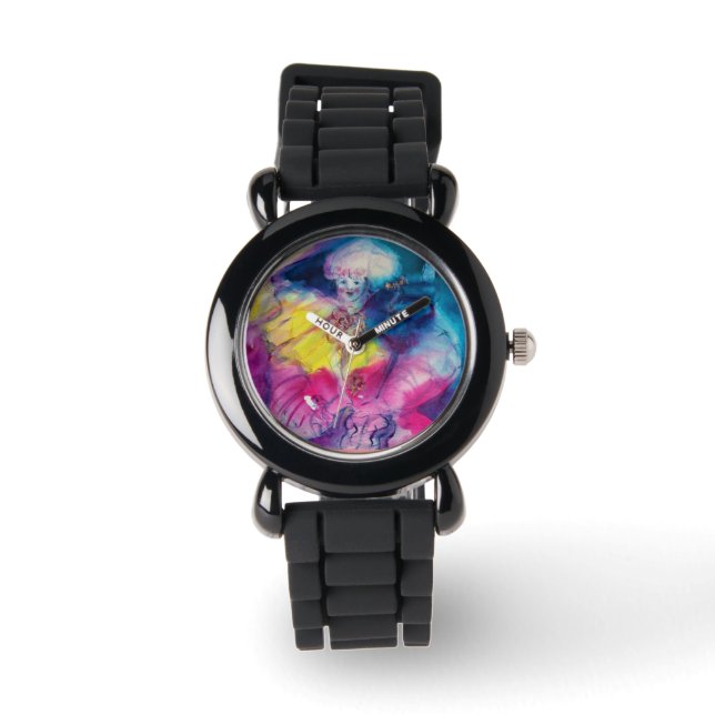 RELOJ DE PULSERA VACUNO CON OWL Y VIOLÍN (Anverso)