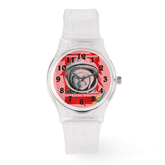 Reloj De Pulsera Valentina Tereshkova PRIMERA MUJER EN ESPACIO Escr (Anverso)