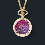 Reloj De Pulsera Valentine Photo Watch Necklace Love Quote Necklace<br><div class="desc">Celebrate love with this custom Valentine photo watch necklace, crafted with a durable alloy case and elegant alloy chain for a timeless look. Featuring the heartfelt quote “my soul smiles with you”, this personalised watch necklace is designed to capture deep emotional connections. Perfect for Valentine’s Day and romantic occasions, this...</div>
