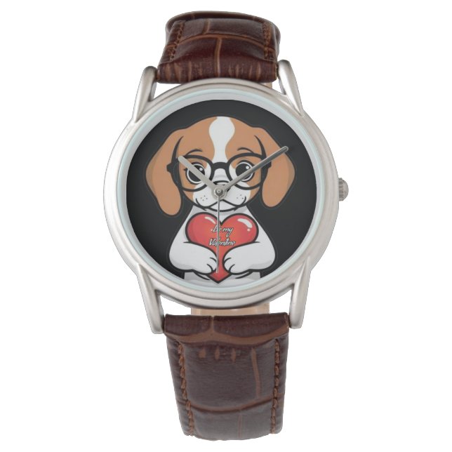 Reloj De Pulsera Valentine Puppy (Anverso)