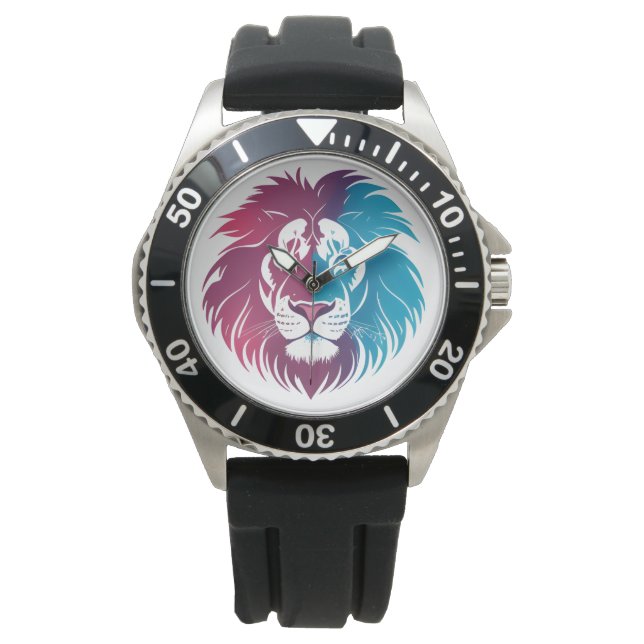 Reloj De Pulsera valiente león de vigilancia (Anverso)