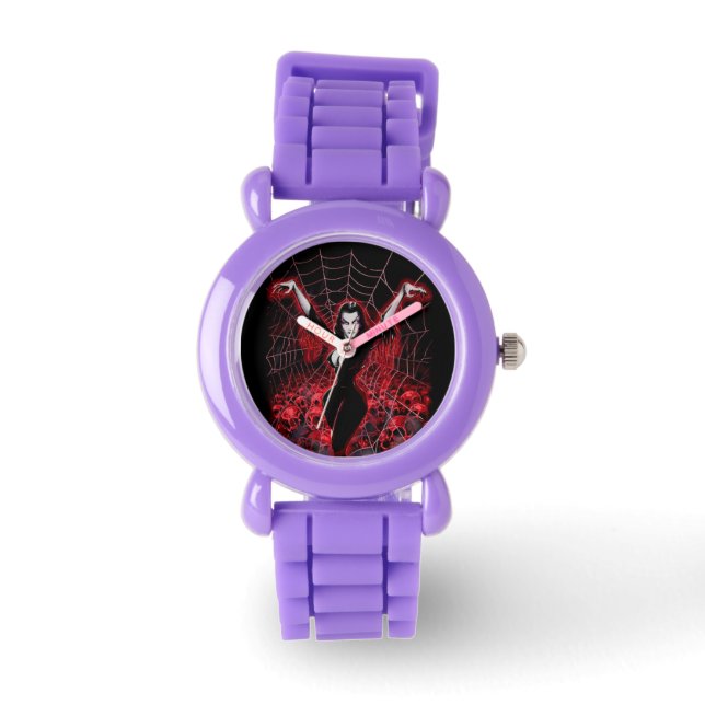 Reloj De Pulsera Vampire Woman Spider web gothic (Anverso)